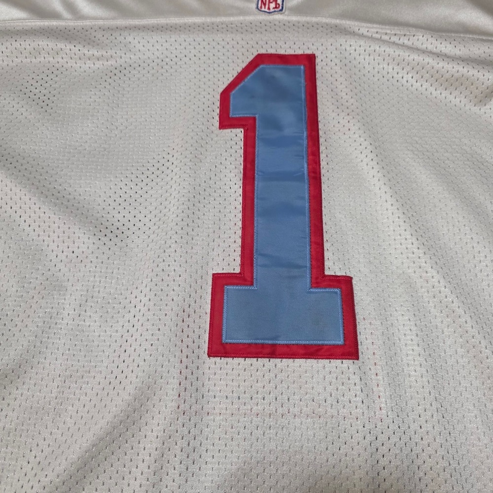 Mitchell & Ness 1993 Houston Oilers Warren Moon #1 Vintage Jersey White XL - Picture 5 of 8